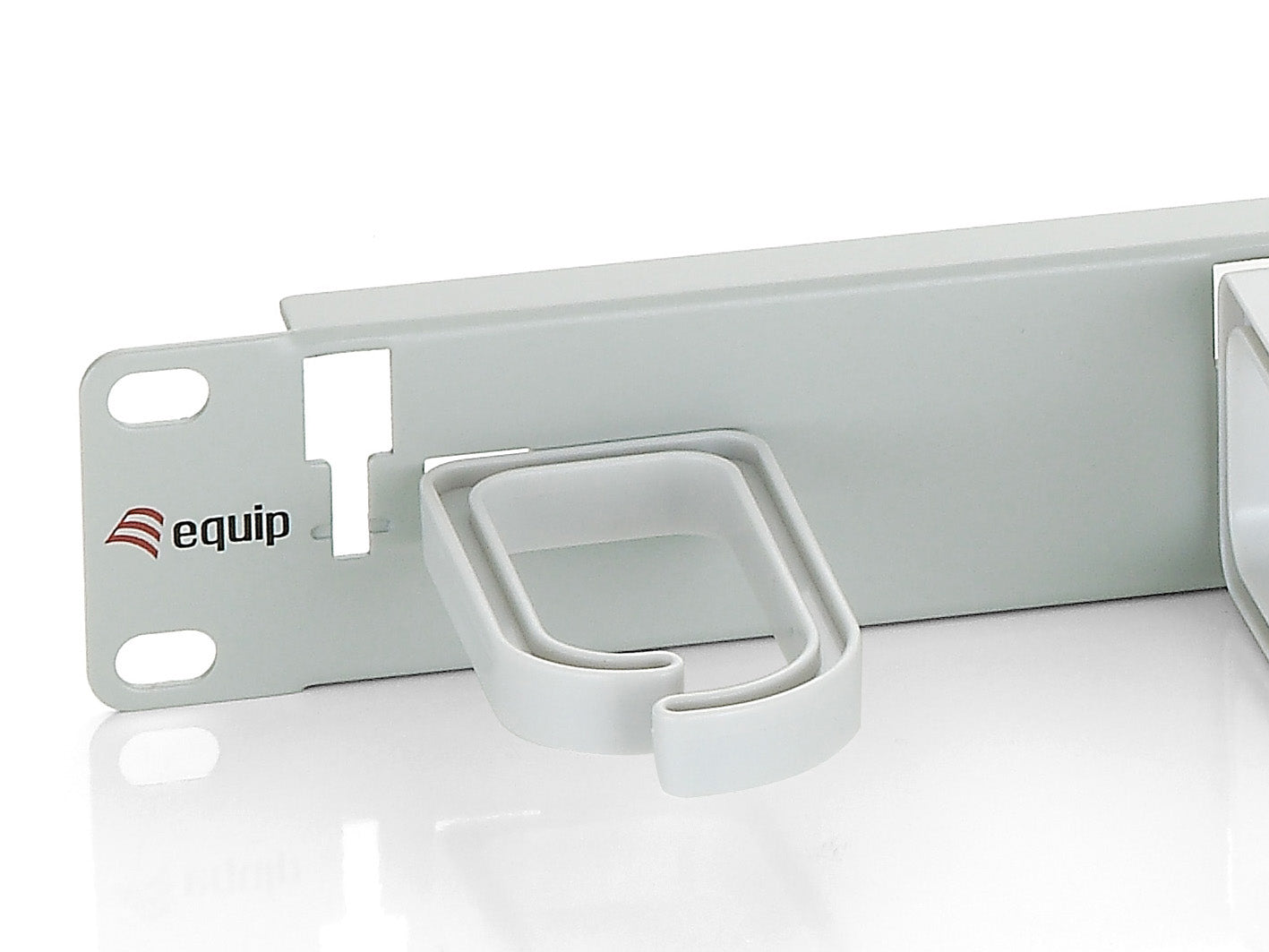 Equip 19" 1U Rangierpanel, Kunststoff/Stahl, 483×87,4×44,5 mm – Grau