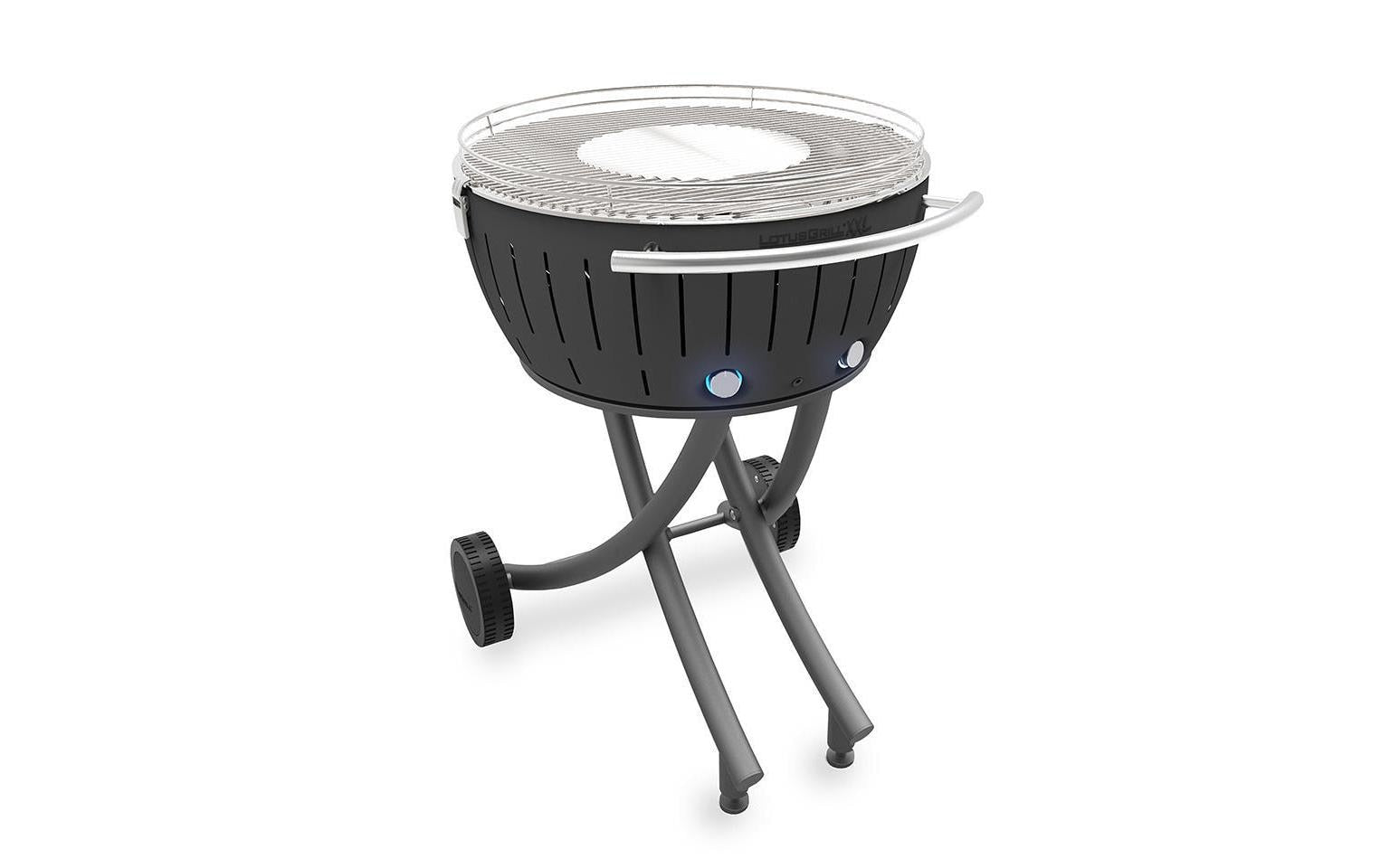 LotusGrill Gartengrill XXL – Ø 57,6 cm Grillfläche, Holzkohle – Anthrazitgrau