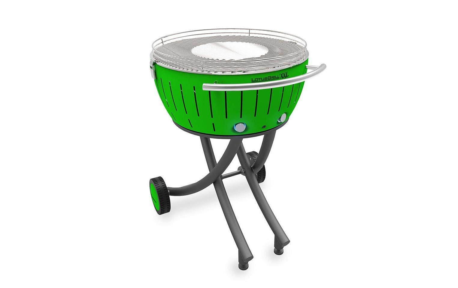 LotusGrill Gartengrill XXL – Grillfläche Ø 57,6 cm, Holzkohle – Limettengrün