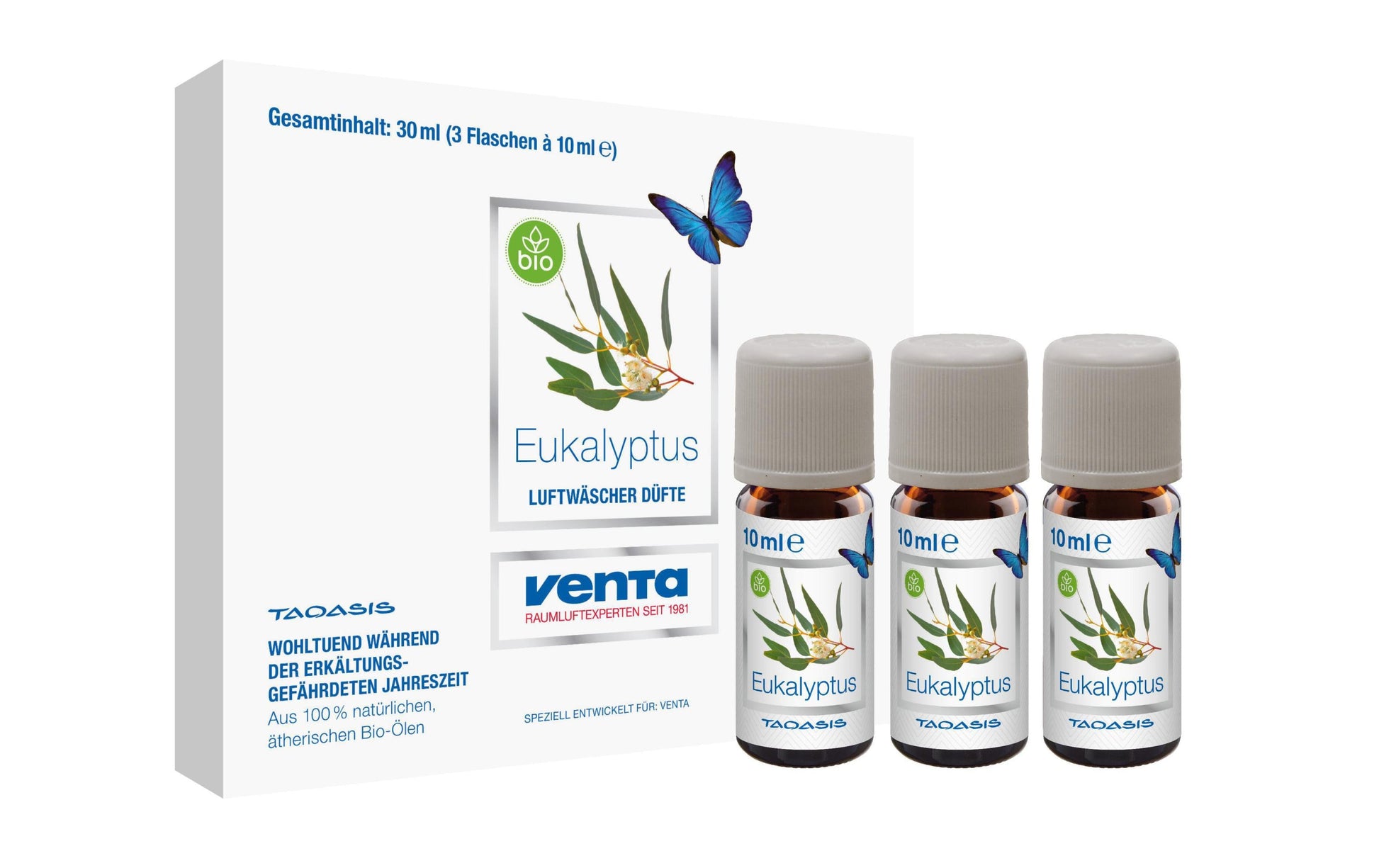 Venta Bio Eukalyptus – Duftöl, 3 × 10 ml