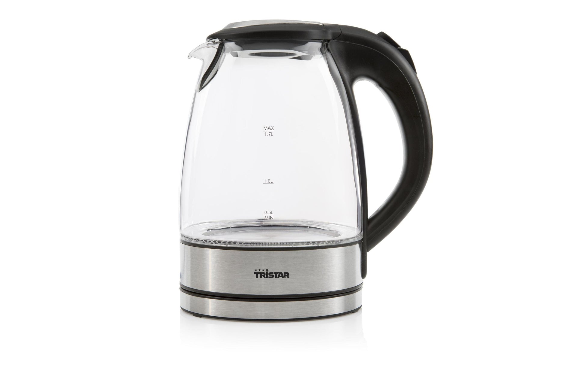 Tristar Wasserkocher – 1,7 l, Glas/Edelstahl/Kunststoff, WK-3377