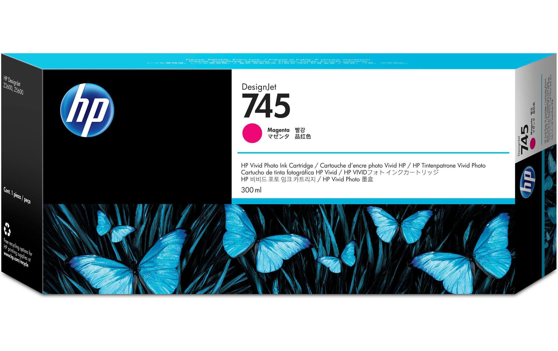 HP Tintenpatrone 745XL, Magenta, 300 ml – für Inkjetdrucker/Multifunktionsgeräte
