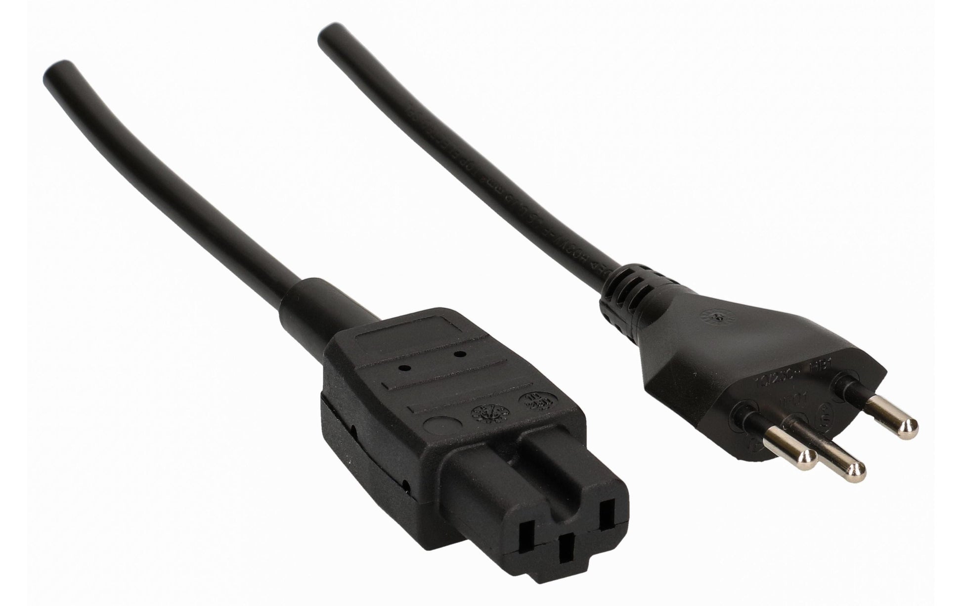 Max Hauri AG Max Hauri Netzkabel – IEC C15A–T12, 3 m, 10 A, schwarz