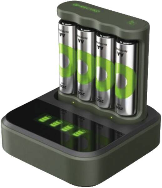 GP Batteries B421 Batterieladegerät 4× – für AA – inkl. 4× AA 2100 mAh