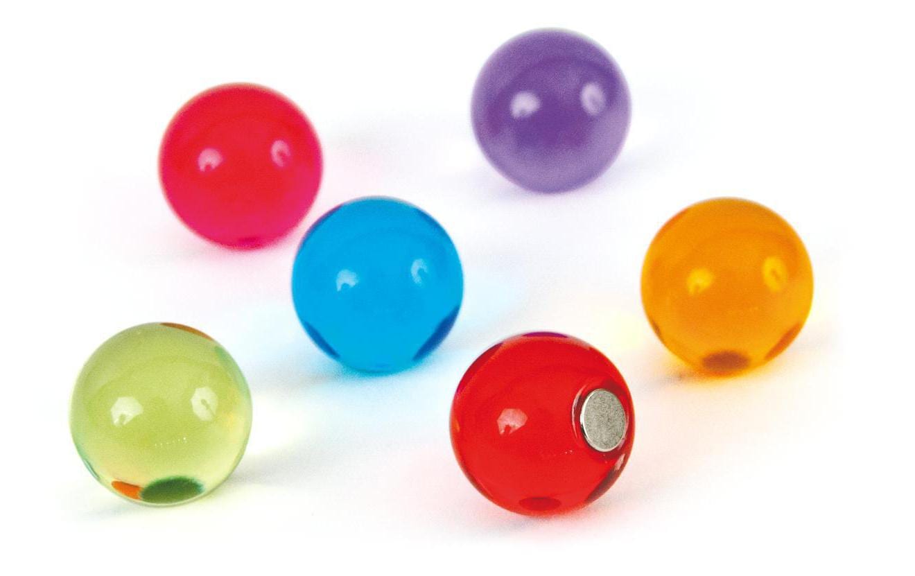 Trendform Tafelmagnete – Ø 18 mm – 6 Stück, mehrfarbig, Acryl, für Magnetwände