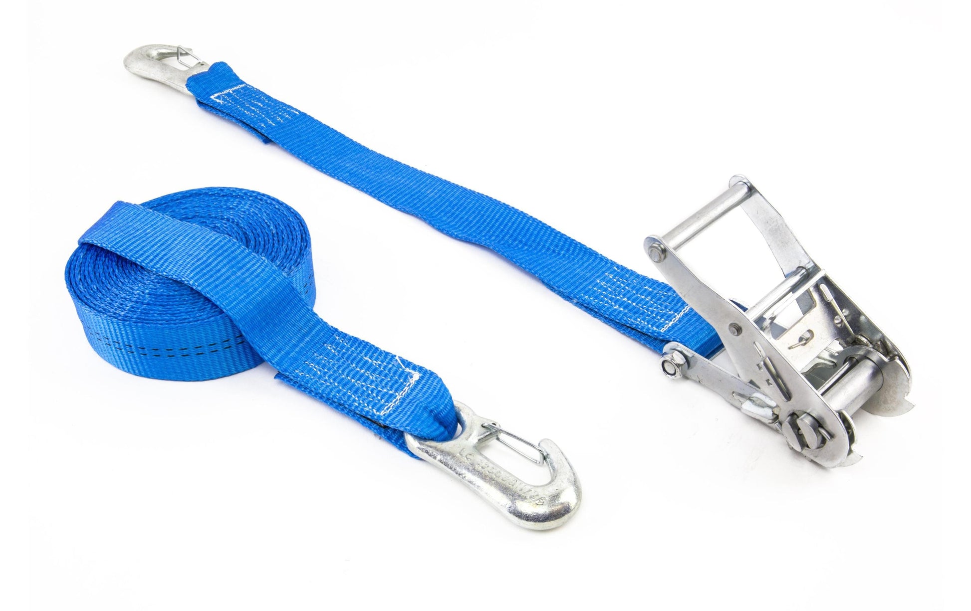 Zurrfix Zurrgurt 6 m × 35 mm, Blau, Ratsche, Karabiner, für Auto