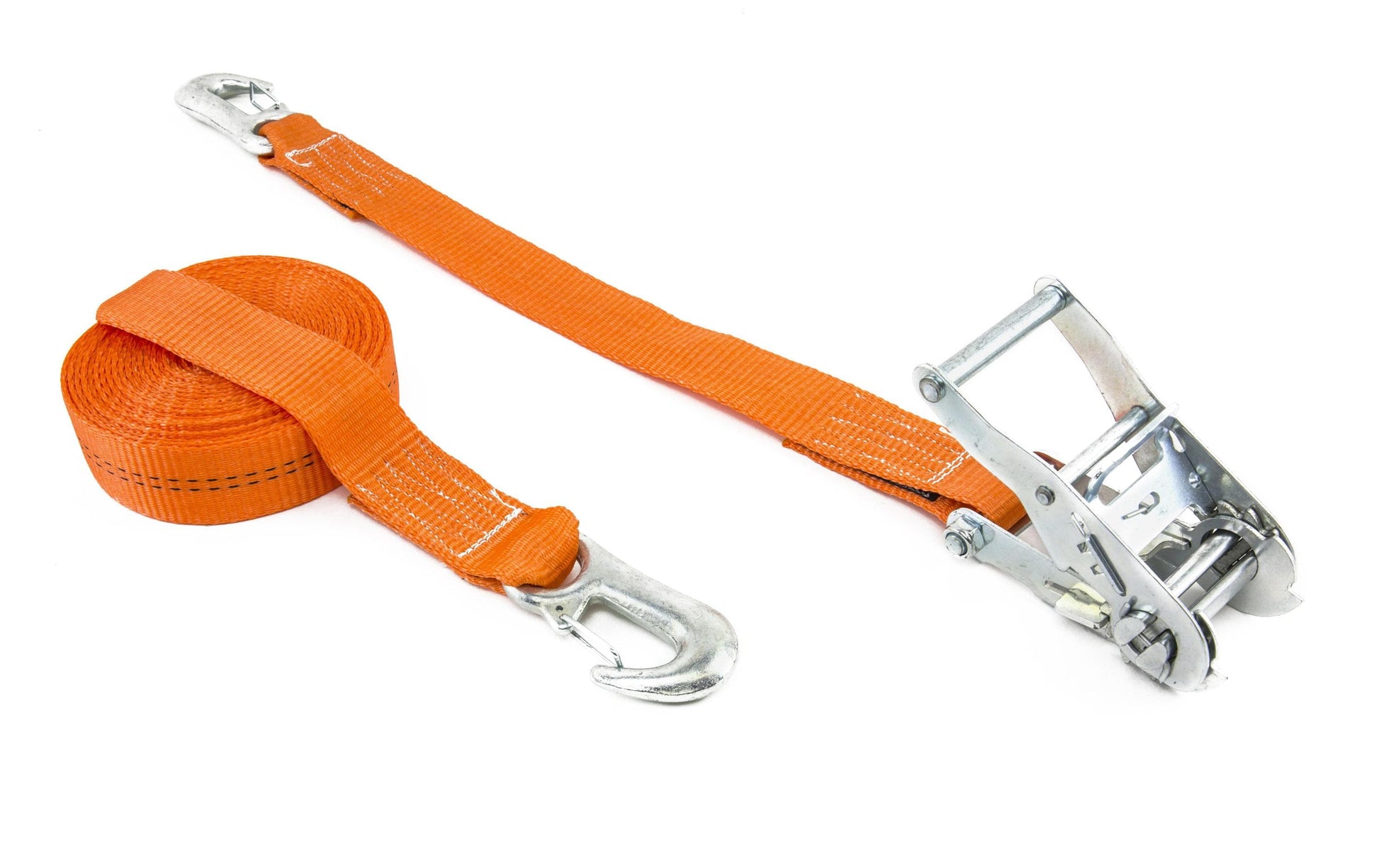 Zurrfix Zurrgurt 35 mm × 4 m, Orange, 2000 N, Ratsche, Karabiner, für Auto