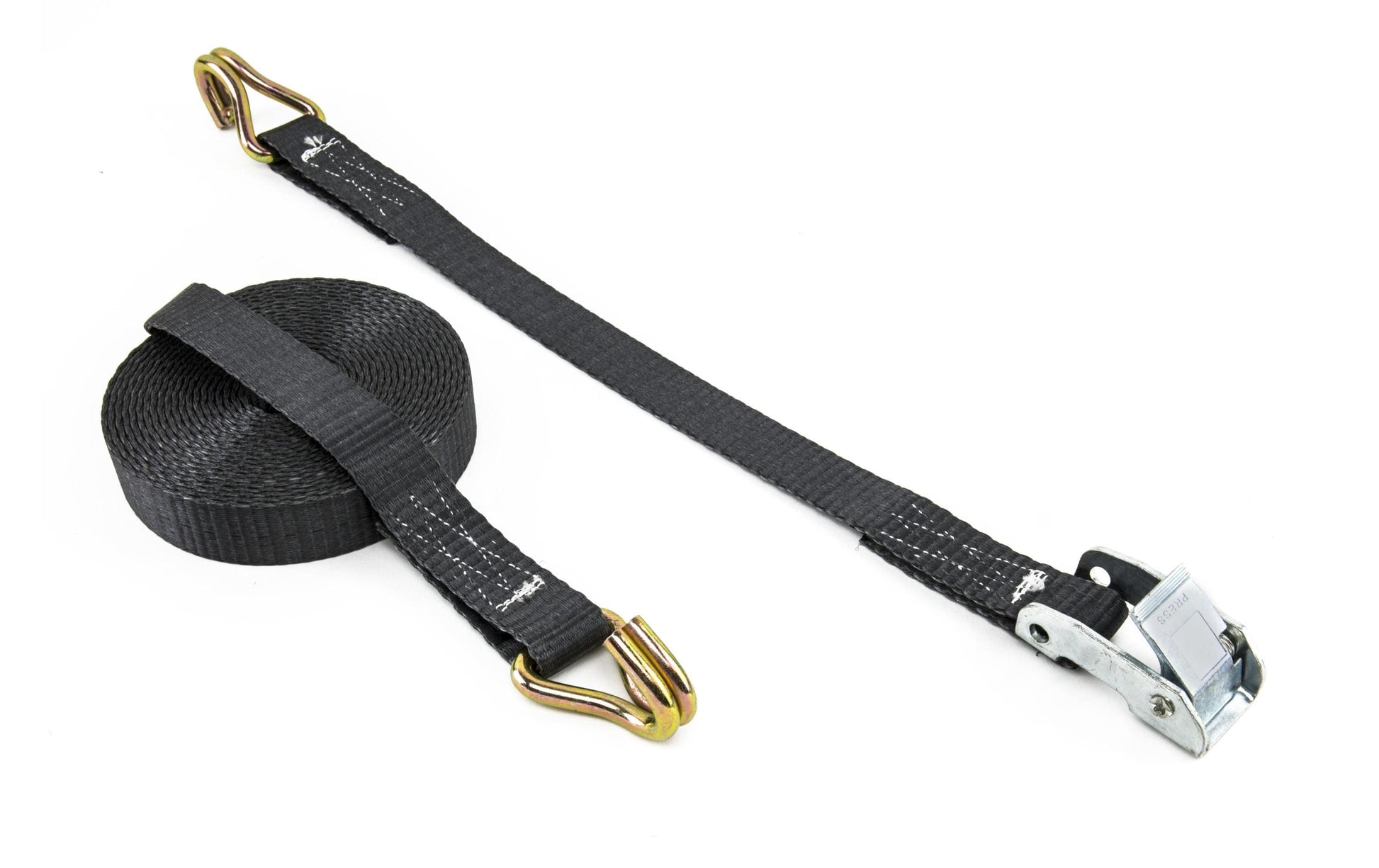 Zurrfix Zurrgurt 3 m × 25 mm, schwarz, mit Doppelspitzhaken, für Auto