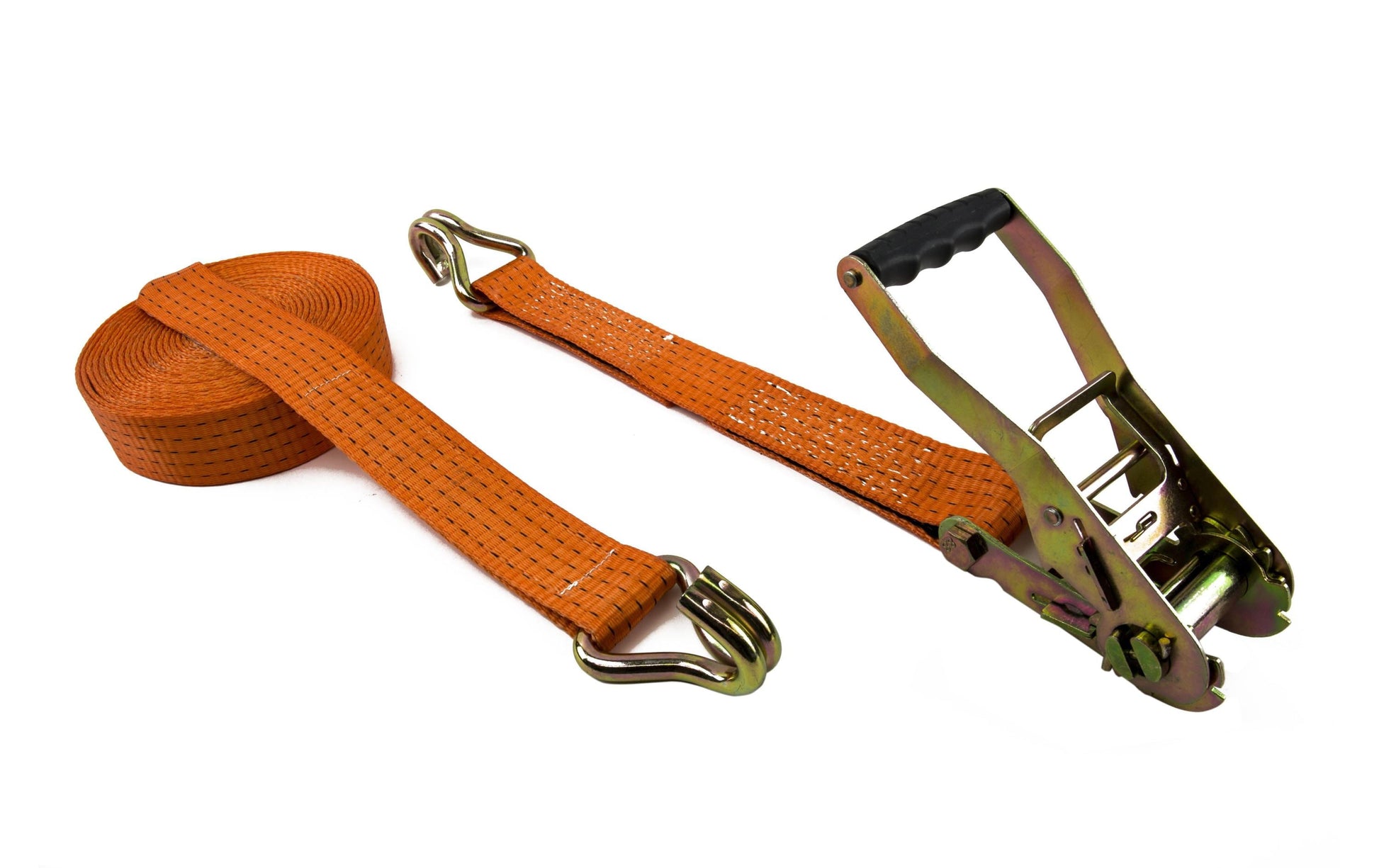 Zurrfix Zurrgurt 50 mm × 12 m, LC 2500 daN, Ratsche, Haken, Orange, für Auto