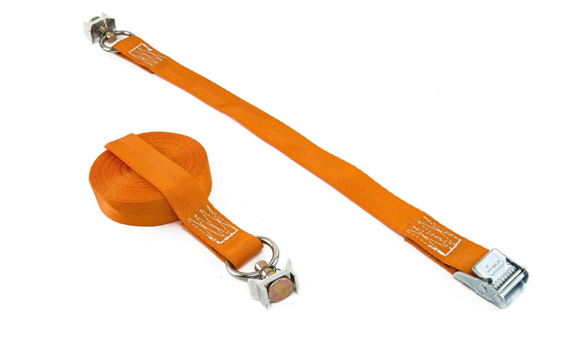 Zurrfix Zurrgurt 3 m × 25 mm, orange, LC 250/500 daN, 2-teiliges Klemmschloss, für Auto