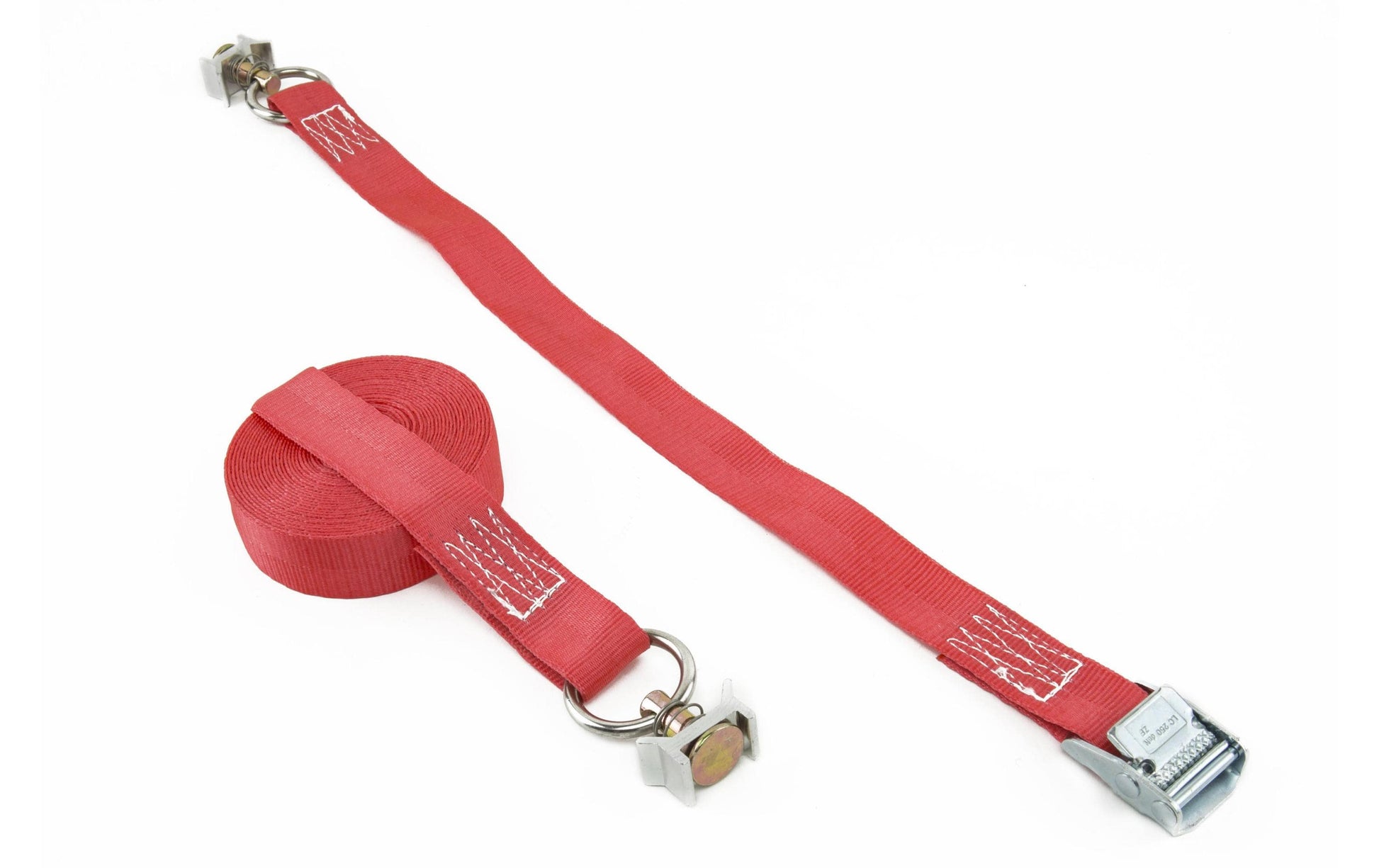 Zurrfix Zurrgurt 3 m × 25 mm, rot, mit Klemmschloss, für Auto