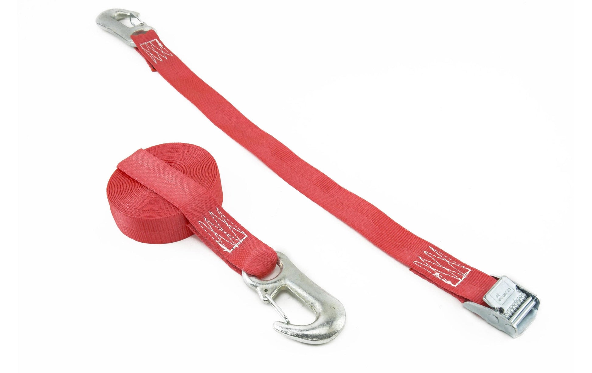 Zurrfix Zurrgurt 25 mm × 5 m, 400 daN, Rot, 2-teilig Karabiner