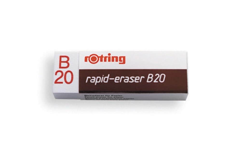 Rotring Radierer – für Bleistifte – 60 × 12 × 20 mm – Kunststoff – weiss