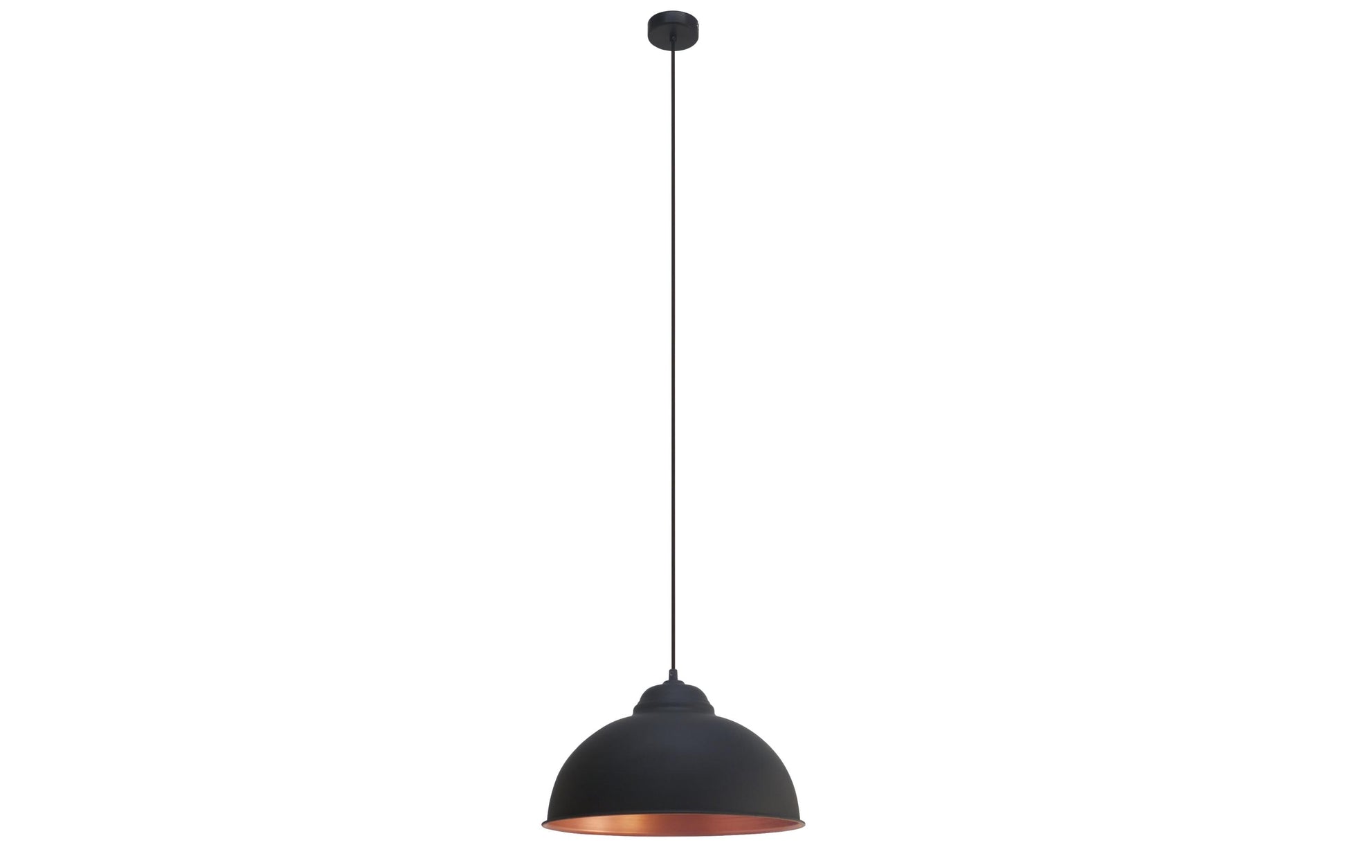 EGLO Hängeleuchte TRURO 2 – Ø 37 × 110 cm, 60 W, dimmbar, schwarz/kupfer, exkl. E27