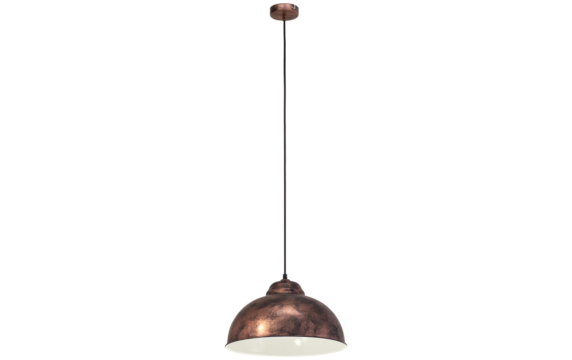 EGLO Hängeleuchte Truro 2 – Ø 37 × 110 cm, 60 W, dimmbar, kupfer/edelstahl