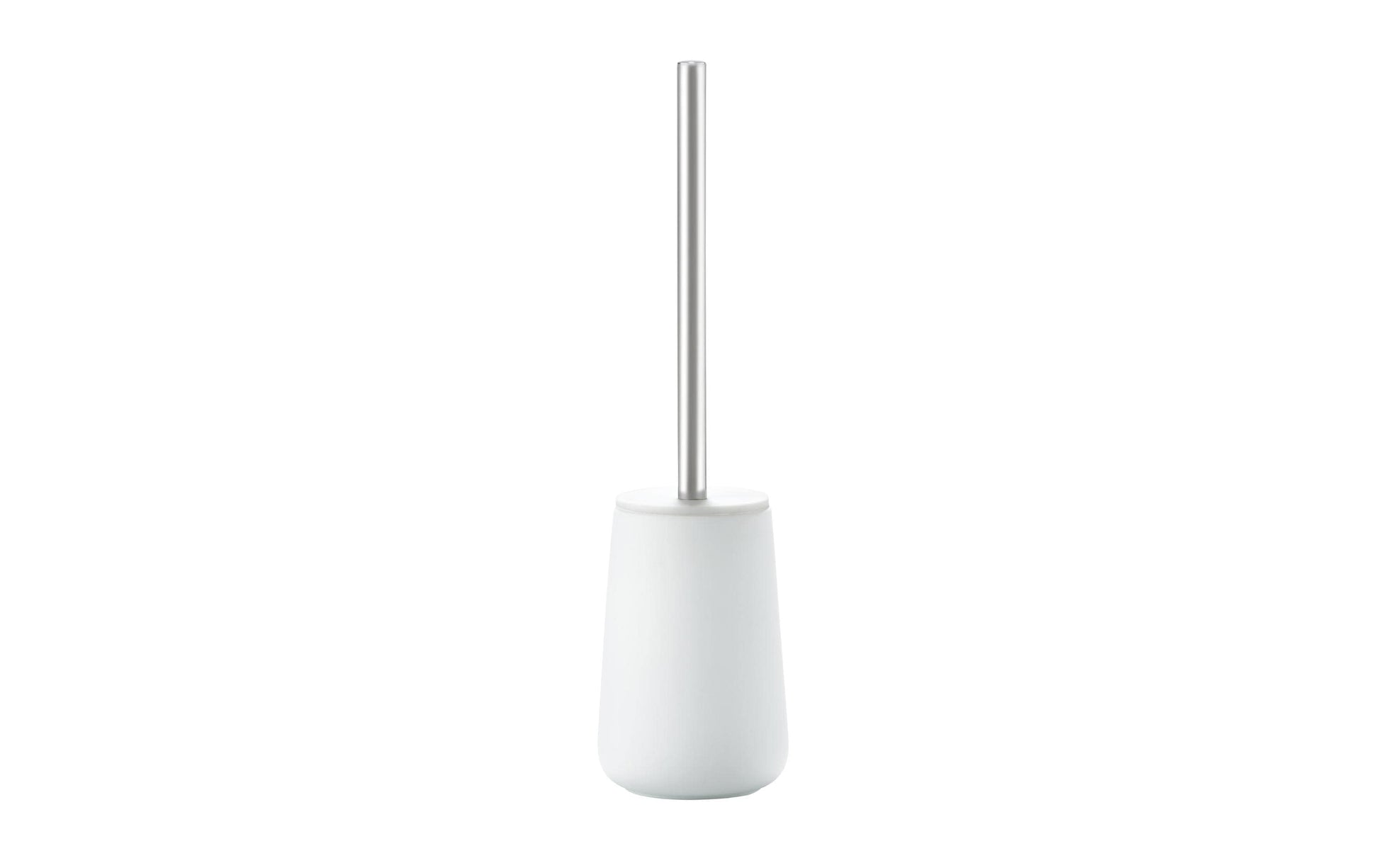 Zone Denmark Nova – WC-Bürstenset – Keramik, Edelstahl, Weiss, bodenstehend, H 37 cm, Ø 10,3 cm