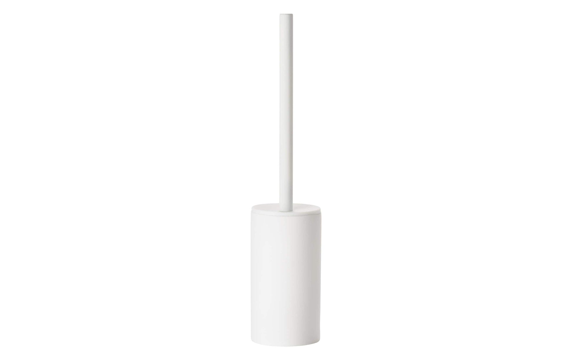 Zone Denmark WC-Bürstenset – Keramik, Edelstahl, Weiss, mit Soft-Touch-Oberfläche, H 44,8 cm, Ø 8,4 cm