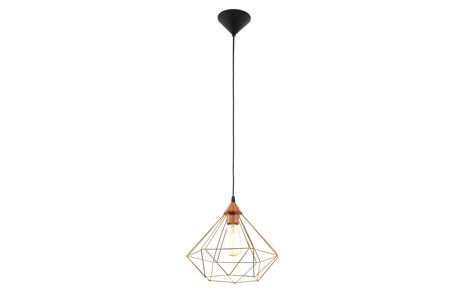 EGLO Hängeleuchte TARBES – E27, 60 W, dimmbar, 110 cm Höhe – Schwarz