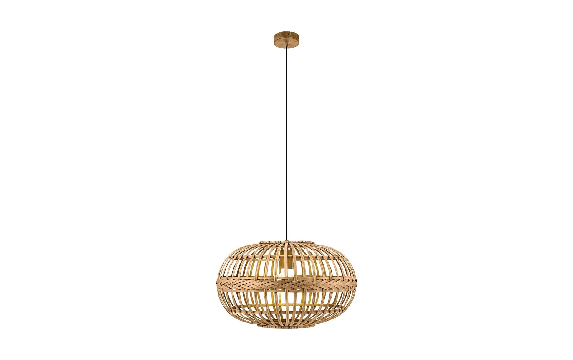 EGLO Hängeleuchte Amsfield – Ø 38 × 110 cm, 60 W, dimmbar, E27, exkl. Leuchtmittel, braun