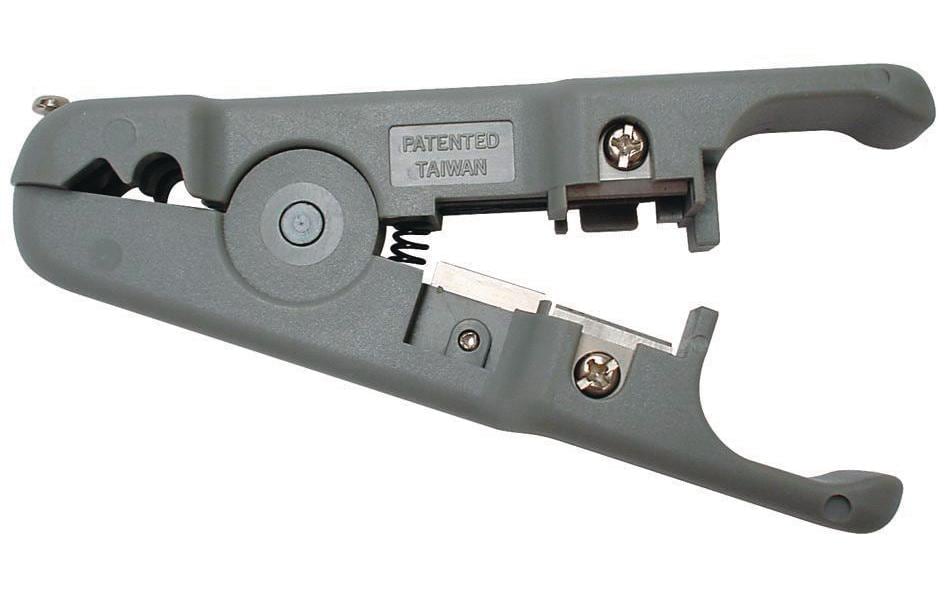 Velleman Koaxkabel-Abisolierer VTCOAXF – Kompakt 70 mm, Grau