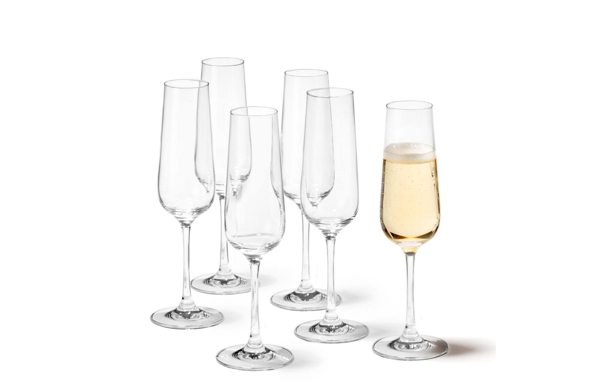 Leonardo Tivoli Sektglas – 0,21 l, Kristallglas, Transparent, spülmaschinenfest, 6 Stück