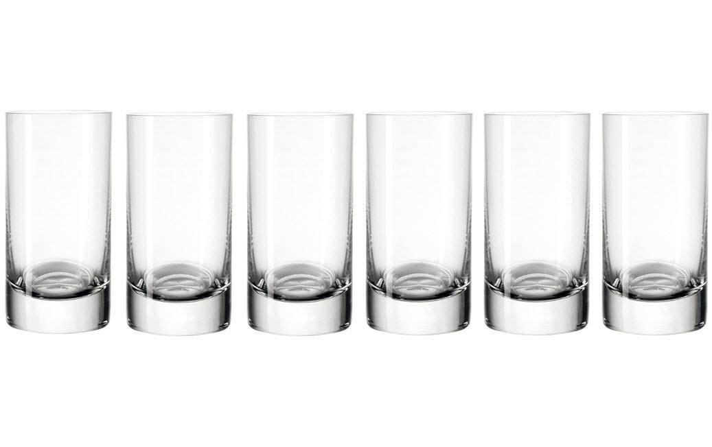 LEONARDO EASY+ mini Wasserglas – 0,05 l, Kristallglas, transparent, spülmaschinenfest, bruchfest, 6 Stück