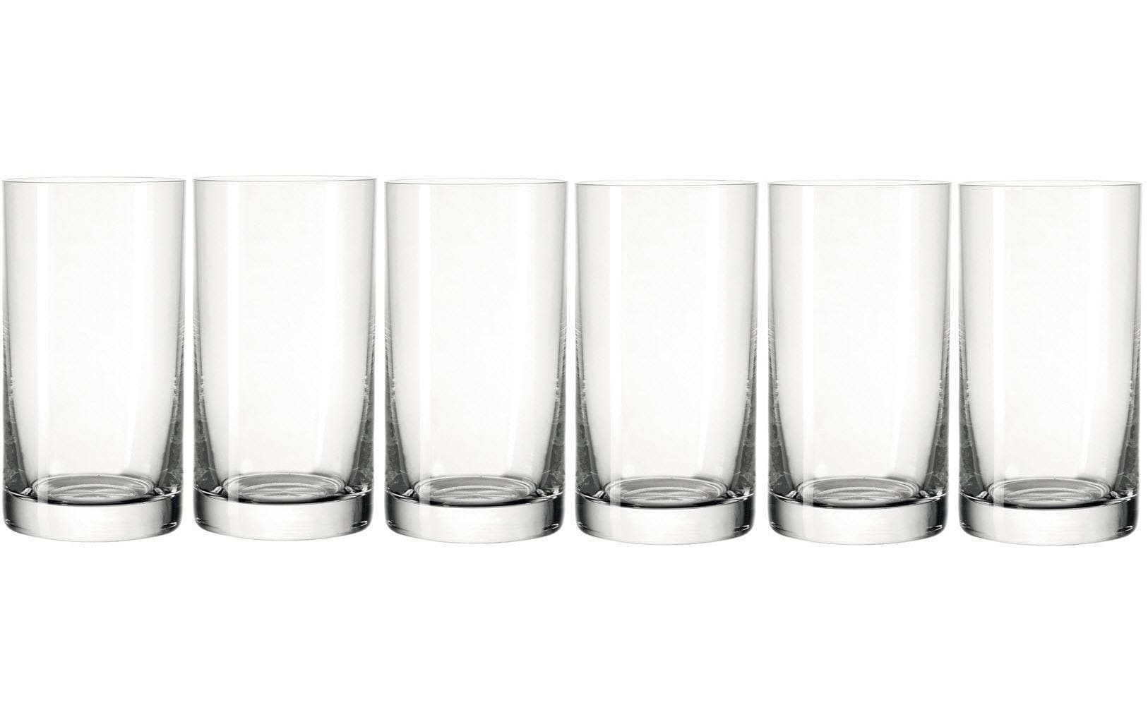 LEONARDO Trinkglas – 6er Set, 260 ml, Ø 6,2 cm, H 12,0 cm, Kristallglas, Transparent, spülmaschinenfest