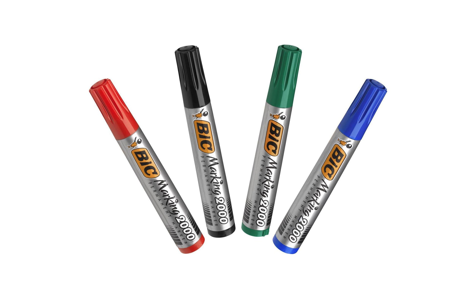 BIC Ecolutions Permanentmarker – Rundspitze 1,7 mm – Mehrfarbig – 4er-Pack