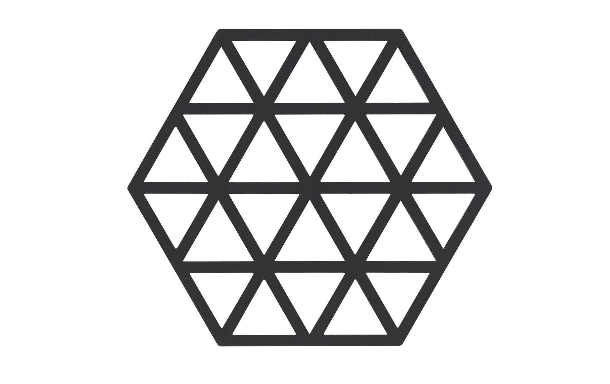 Zone Denmark Triangle – Topfuntersetzer 14 × 16 × 0,9 cm, Silikon, schwarz