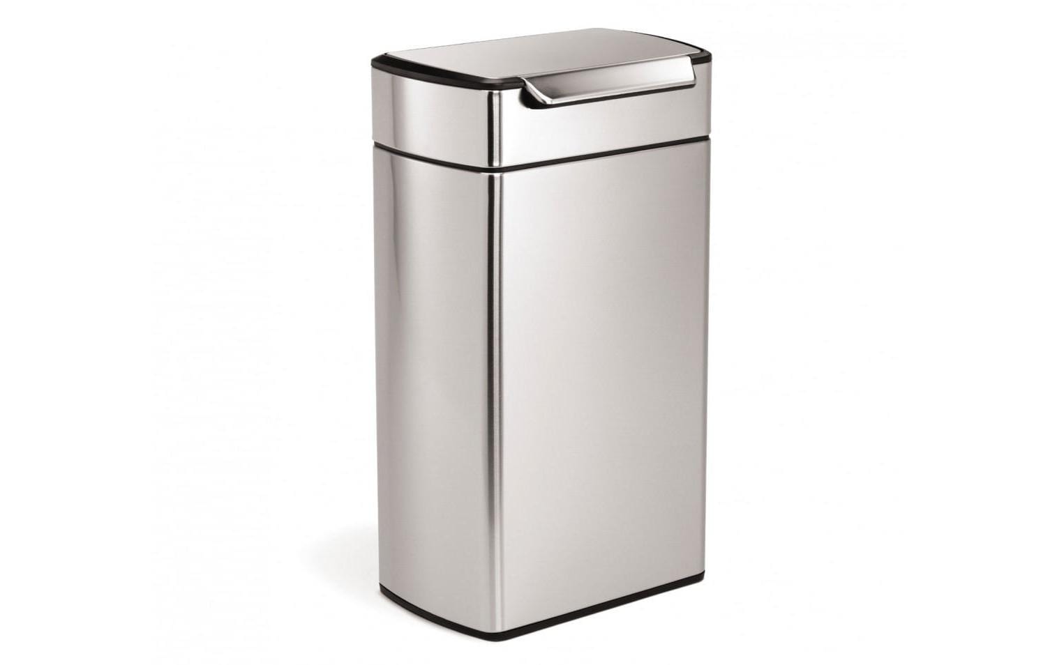 simplehuman Abfallcontainer – 40 l – Edelstahl – B × H × T 399 × 710 × 290 mm