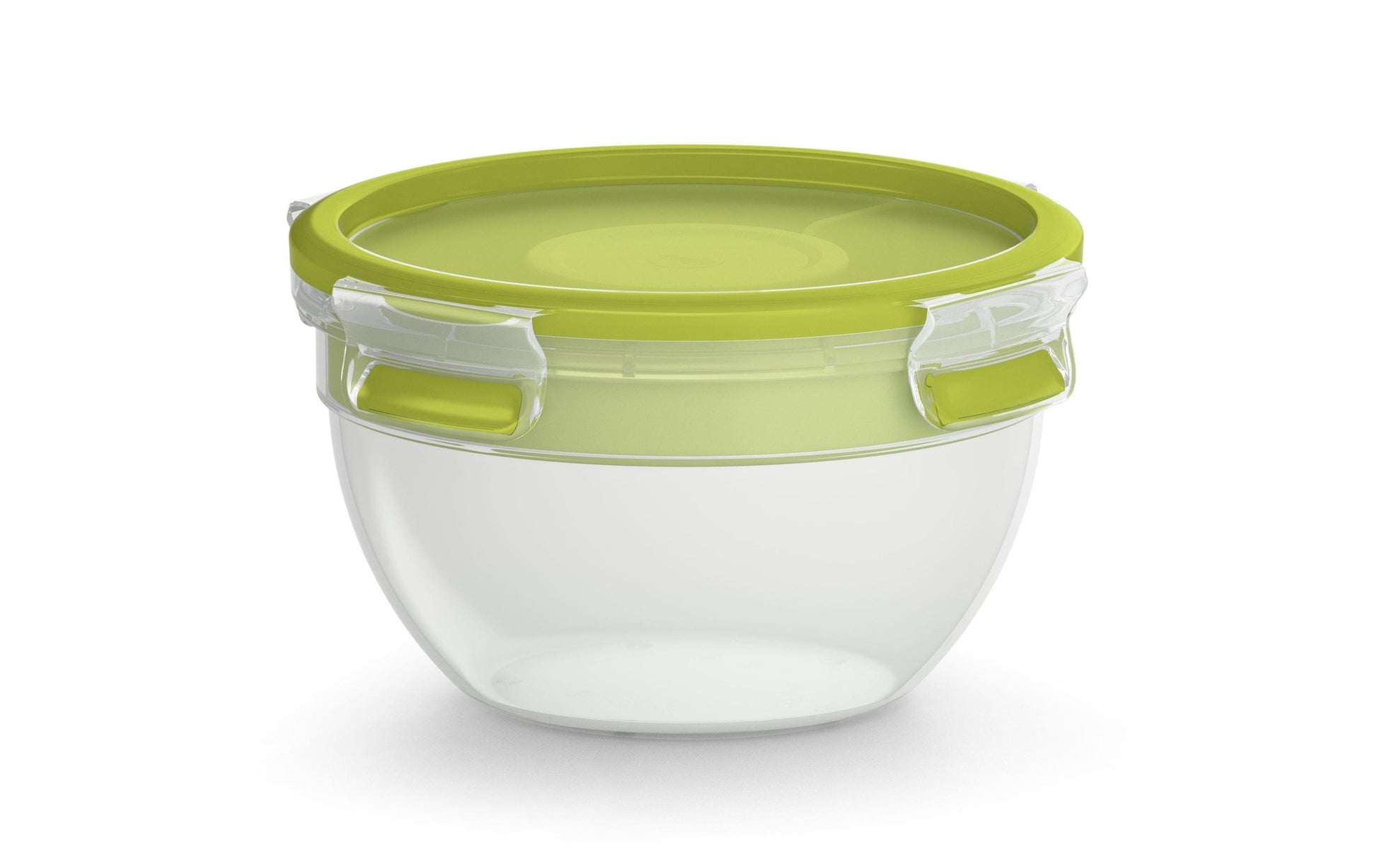 EMSA Lunchbox 1 l, Ø 16,7 × 9,5 cm, Polypropylen (PP)/Thermoplastisches Elastomer (TPE), transparent/grün