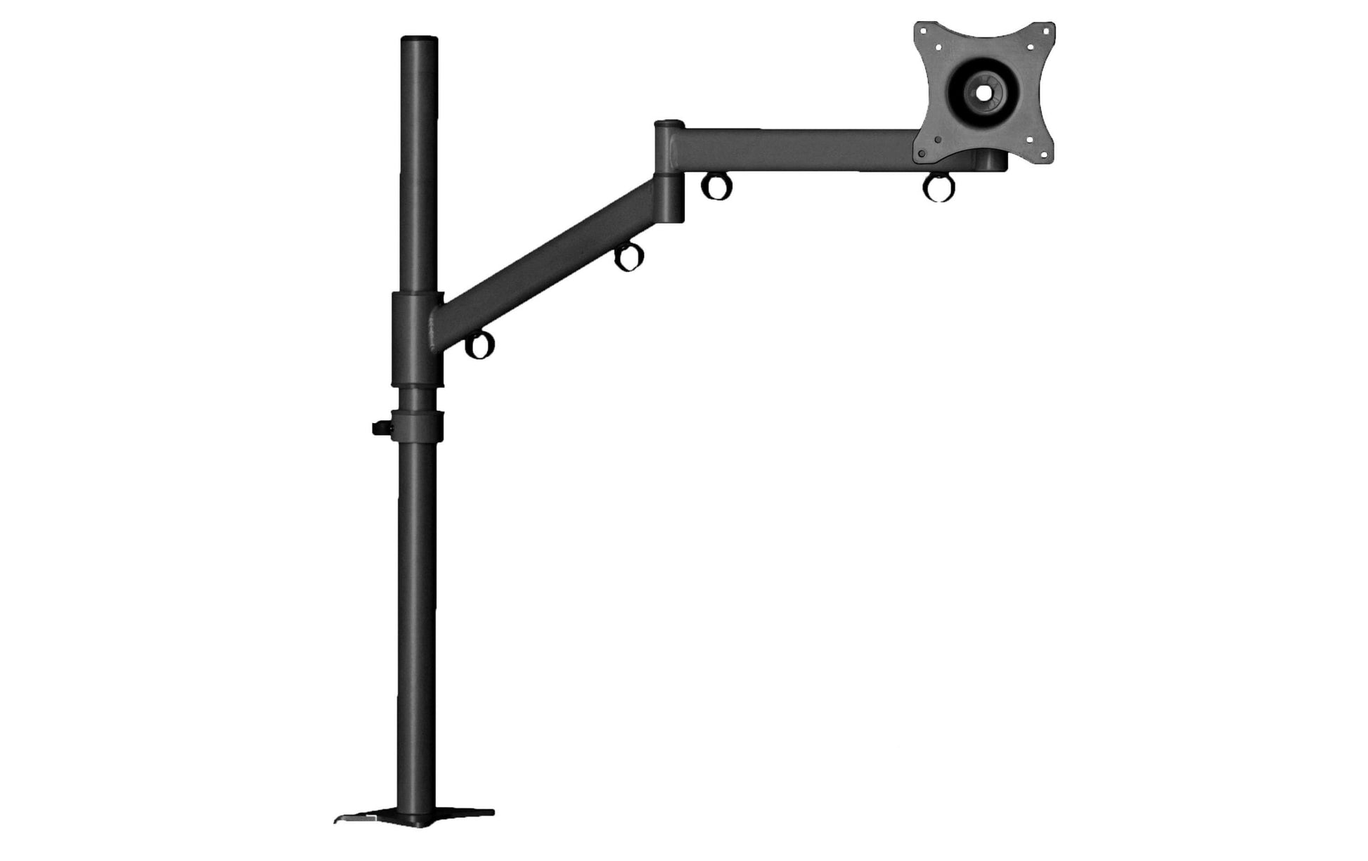 Edbak SV03 – Tischhalterung, Tischklemme, bis 27", VESA 100 × 100 mm, 10 kg, höhenverstellbar, schwarz