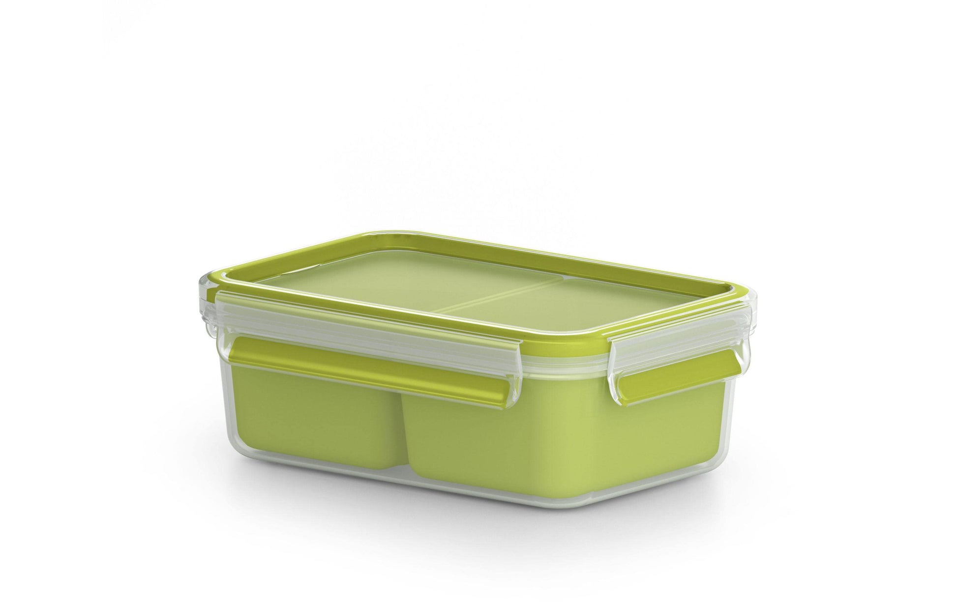 EMSA Lunchbox 1 l, 19,5 × 13,5 × 7 cm, Polypropylen (PP)/TPE, grün, mit 2 Einsätzen