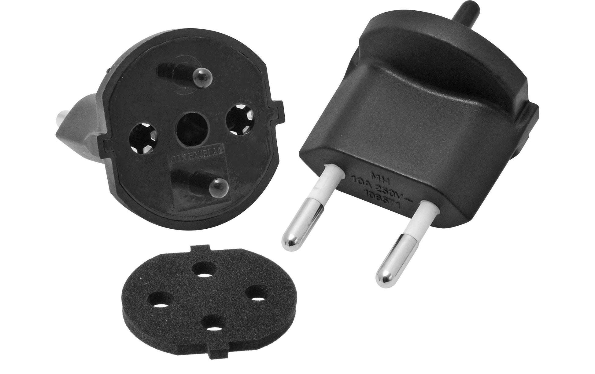 Max Hauri AG Max Hauri Adapterkabel, T11–Schuko, IP44, 2-polig, 10 A, Kunststoffgehäuse – schwarz