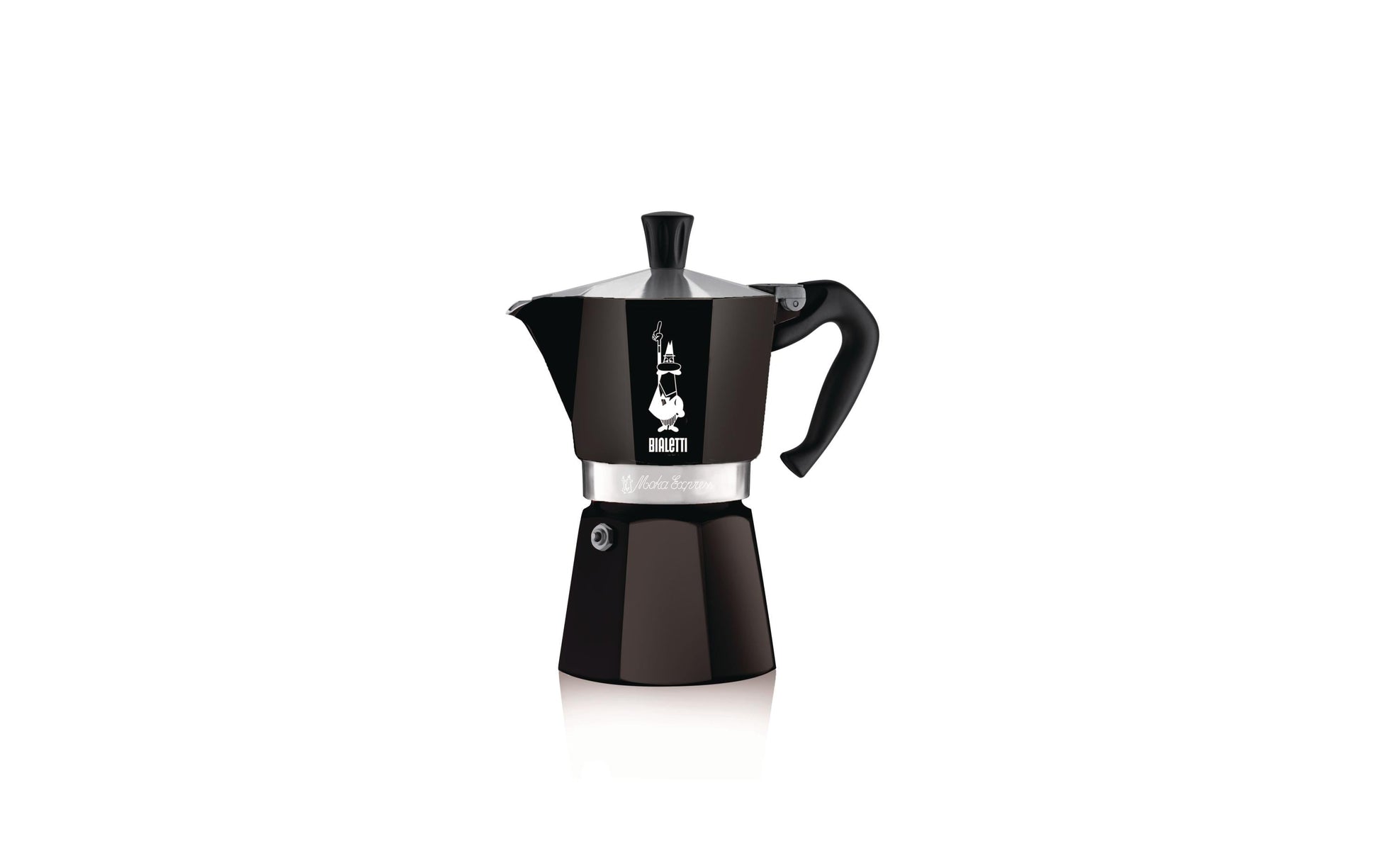 Bialetti Moka Express French Press / Kaffeebereiter – 0,2 l, 3 Tassen, Aluminium, Schwarz