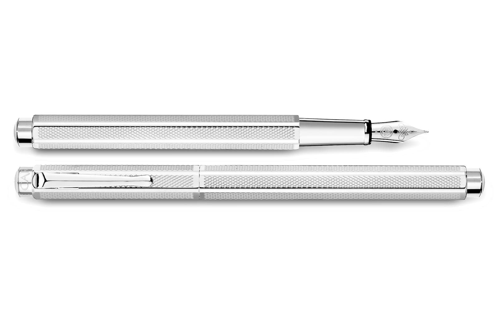 Caran d-Ache Caran d'Ache Ecridor Retro Palladium – Federgröße M – für Rechts- & Linkshänder – Silber, Blau