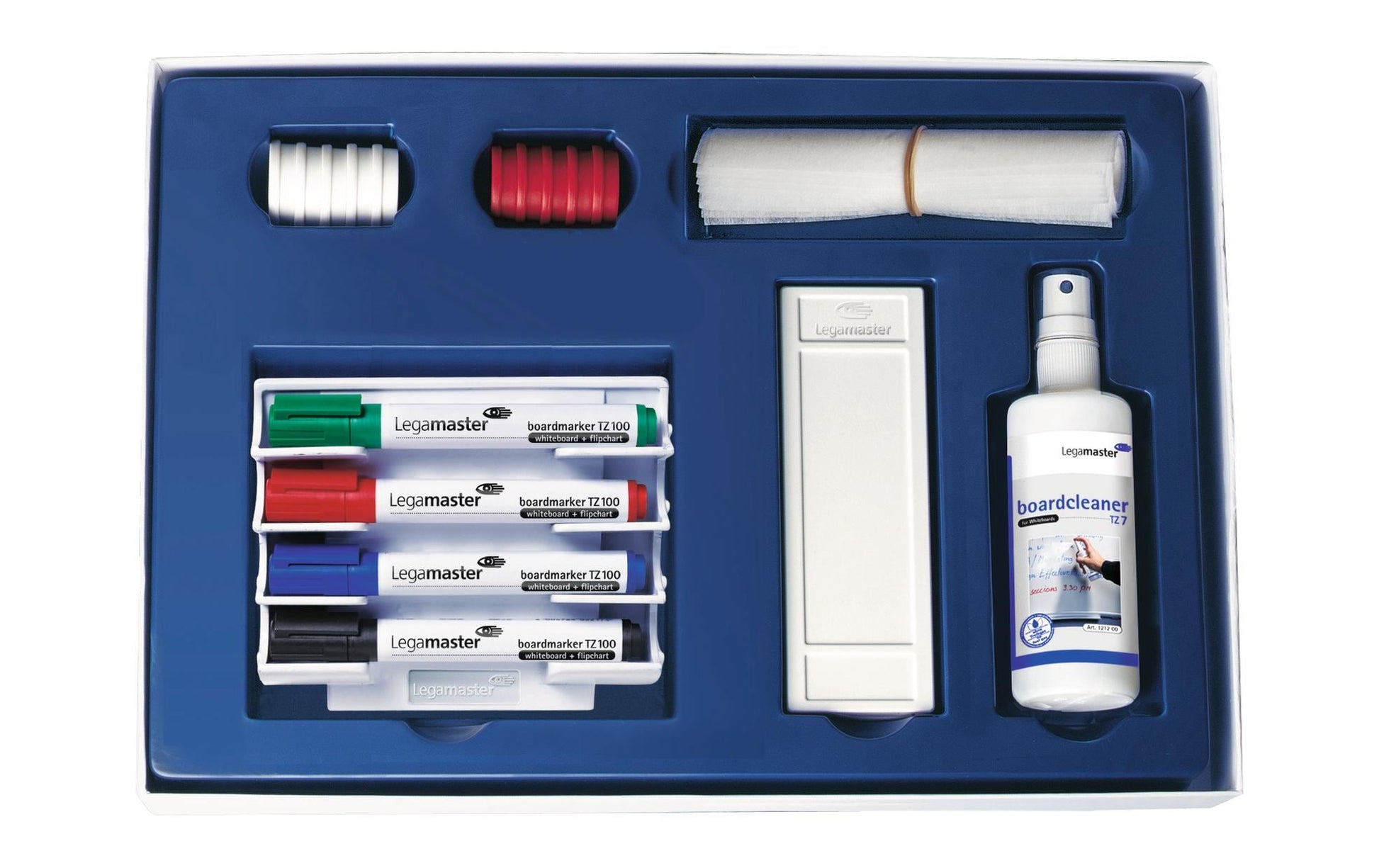 Legamaster Starter-Kit – inkl. 4 Marker, Wischer, Reiniger – für Whiteboards