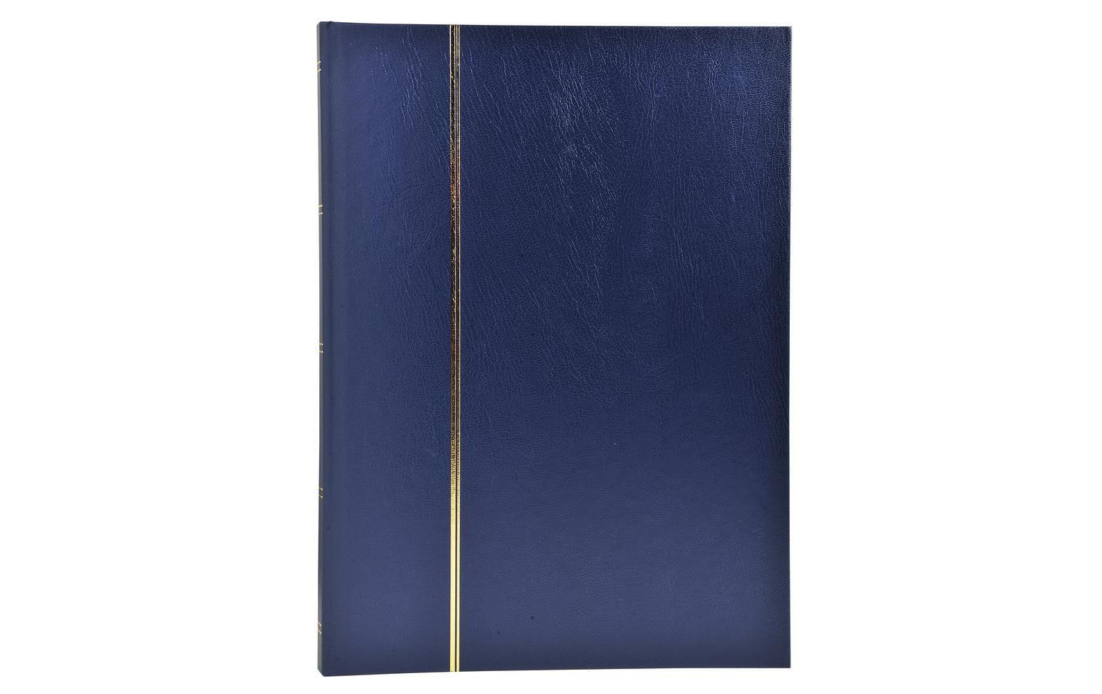 Exacompta Einsteckalbum, 48 Seiten, 22,5 × 30,5 cm, Kunstleder, blau, für Briefmarken