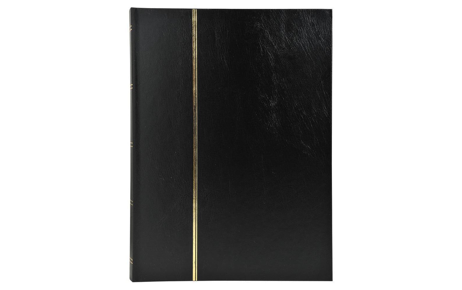 Exacompta Einsteckalbum, für 16 Blätter, 22,5 × 30,5 cm, Schwarz, Kunstleder, mit Pergamin