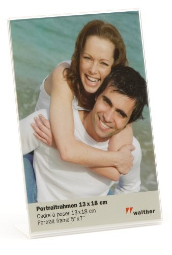 Walther Design Bilderrahmen Portrait, Acryl, Transparent, 13 × 18 cm – eco:plus
