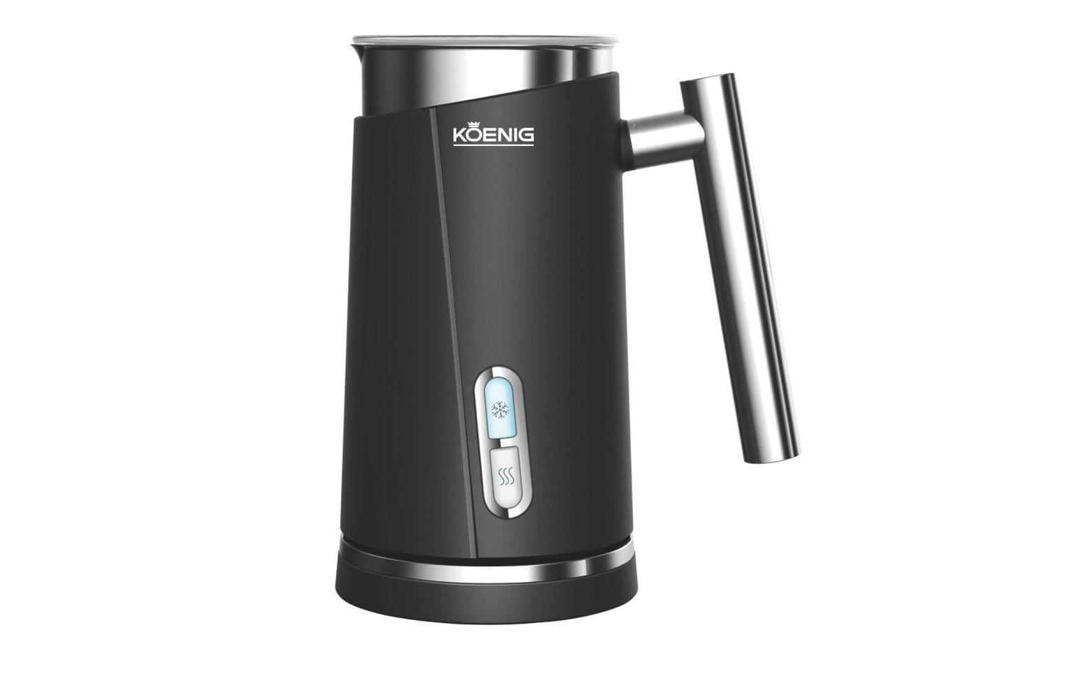 Koenig Elektrischer Milchschäumer B02124 – Füllmenge 150 ml, Schaum 150 ml, 500 W, Schwarz