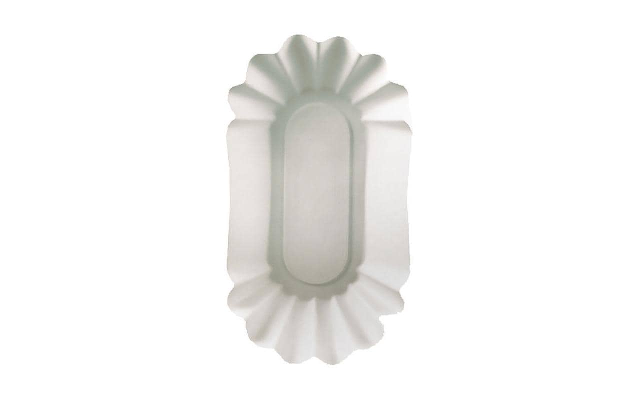 Papstar Teller, Papier/Karton, rechteckig – 16 × 9 cm – weiss – 250 Stk.