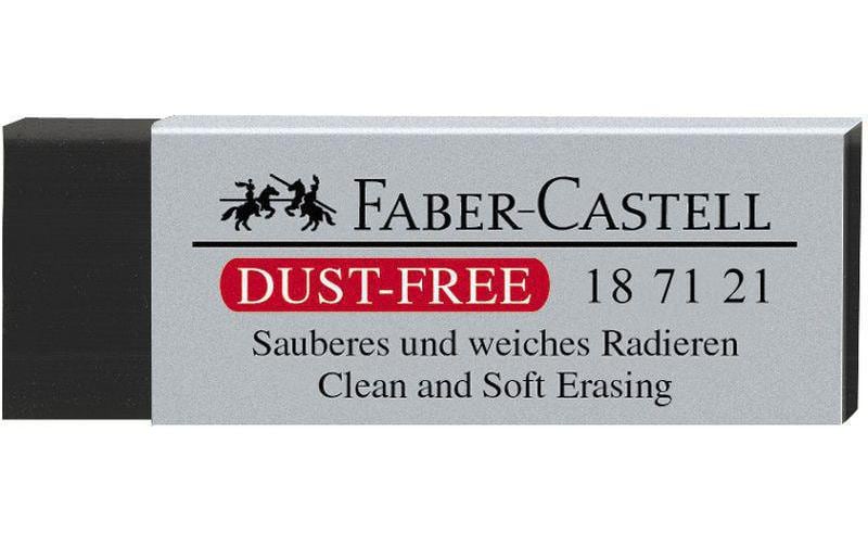 Faber-Castell Radierer – für Bleistifte und Farbstifte – 65 × 10 × 25 mm – Kunststoff – schwarz