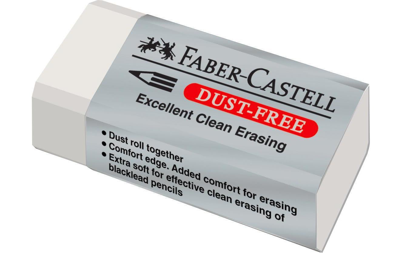 Faber-Castell Radiergummi Dust-Free – phthalatfrei, schmierfrei, weiss, 1 Stk.