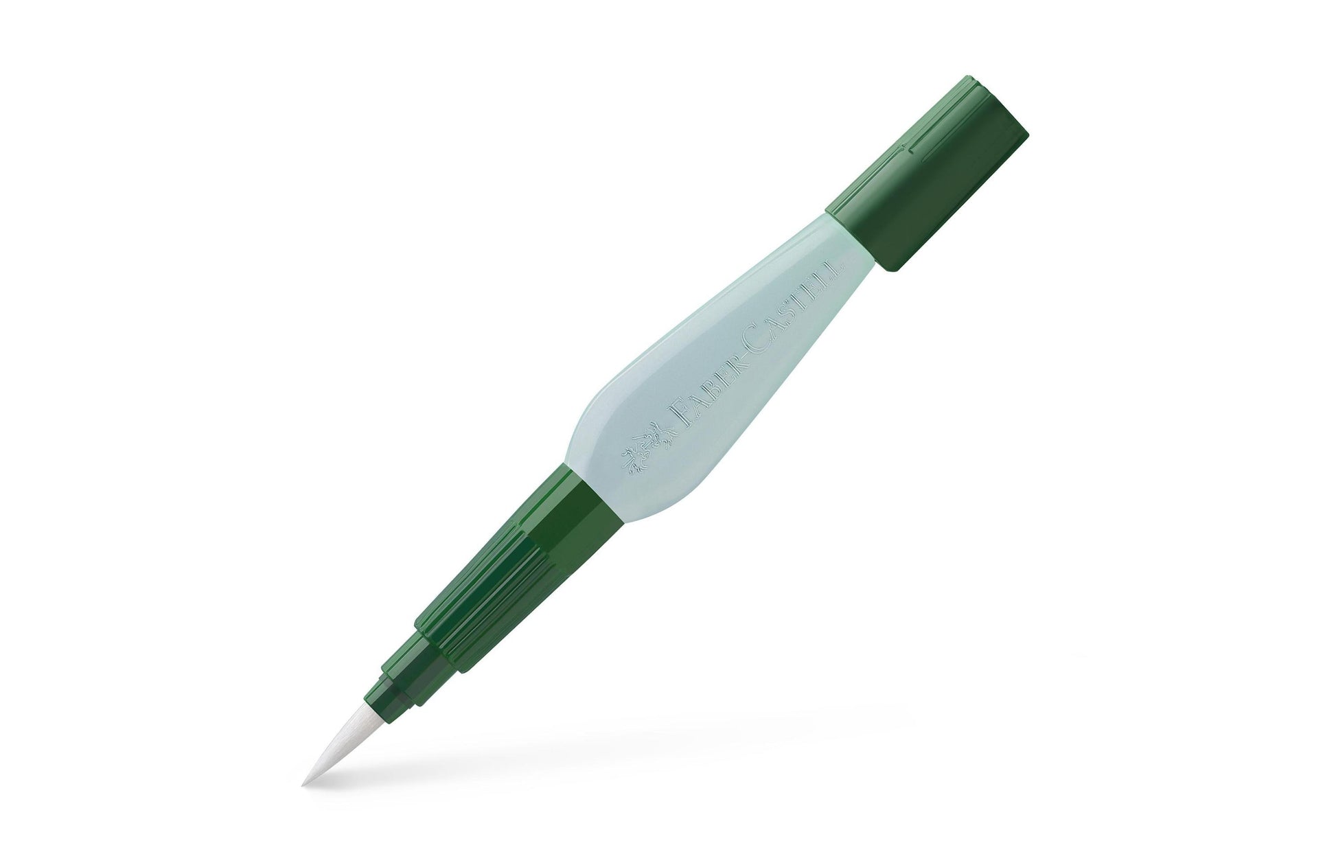 Faber-Castell Art & Graphic – Wassertankpinsel – Flachpinsel, Synthetikhaare, grün, 1 Stück