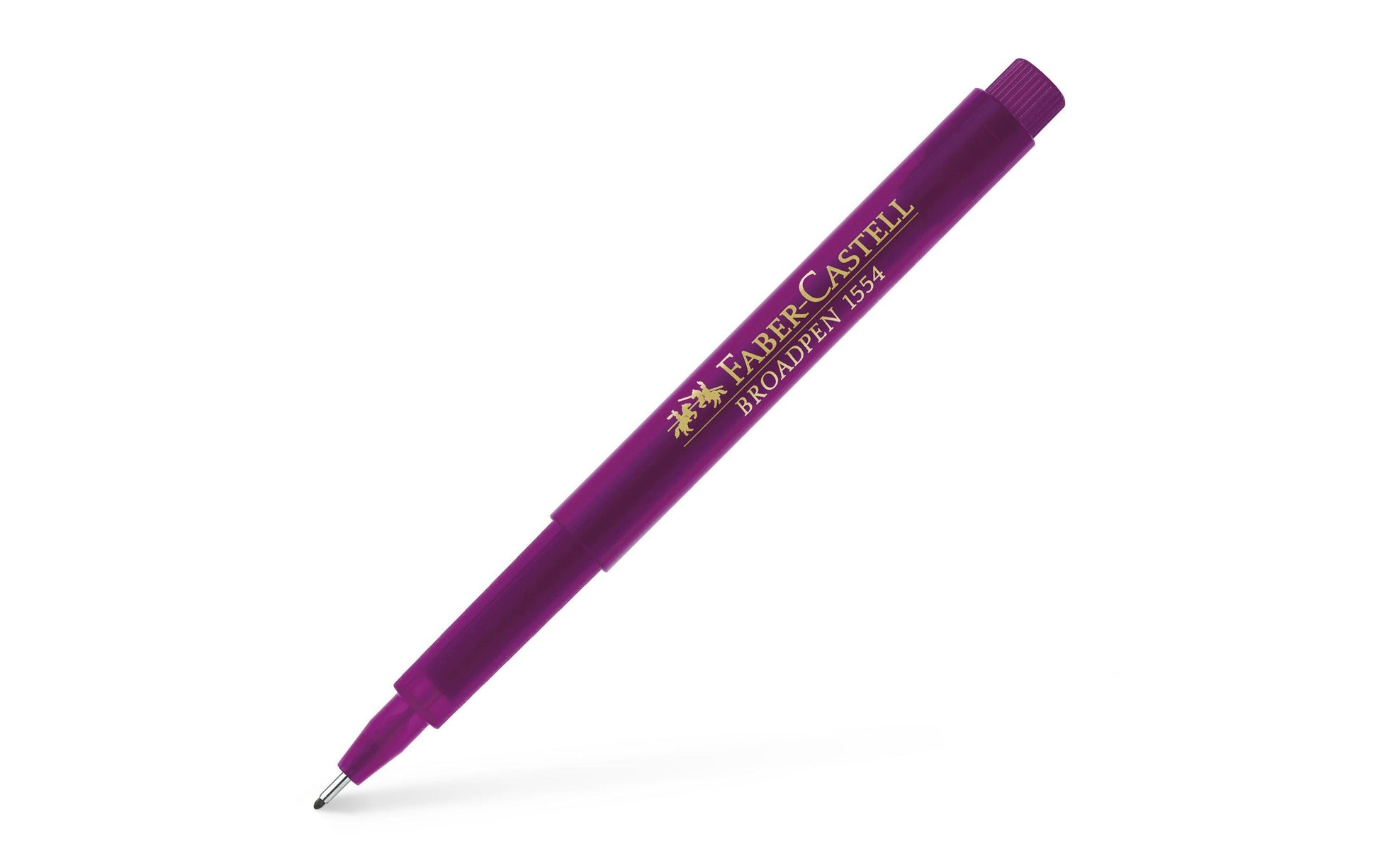 Faber-Castell Broadpen 1554 Fineliner – 0,8 mm, magenta, 1 Stk., dokumentenecht