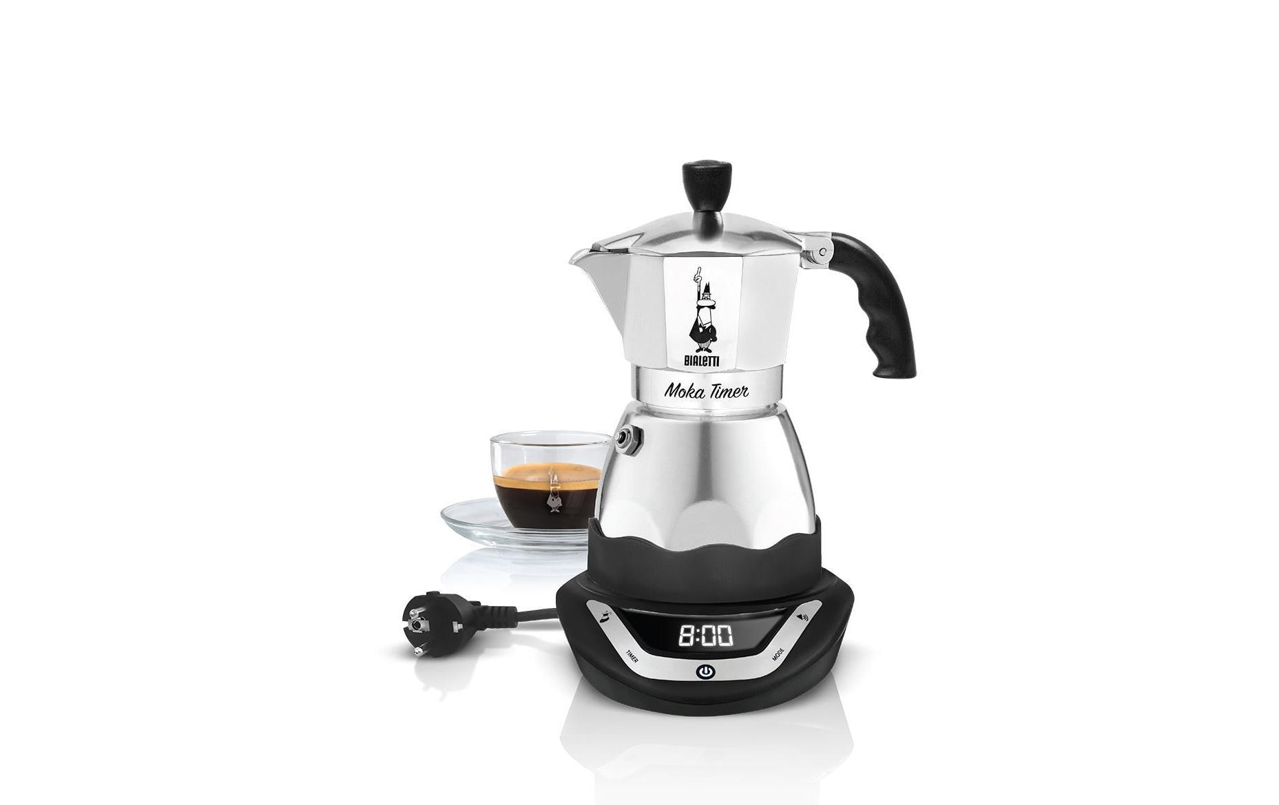 Bialetti Moka Timer – Elektrische Espressokanne, 6 Tassen