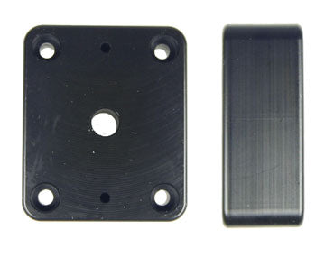 Brodit Platte, 50×50×19 mm – Schwarz, Kunststoff