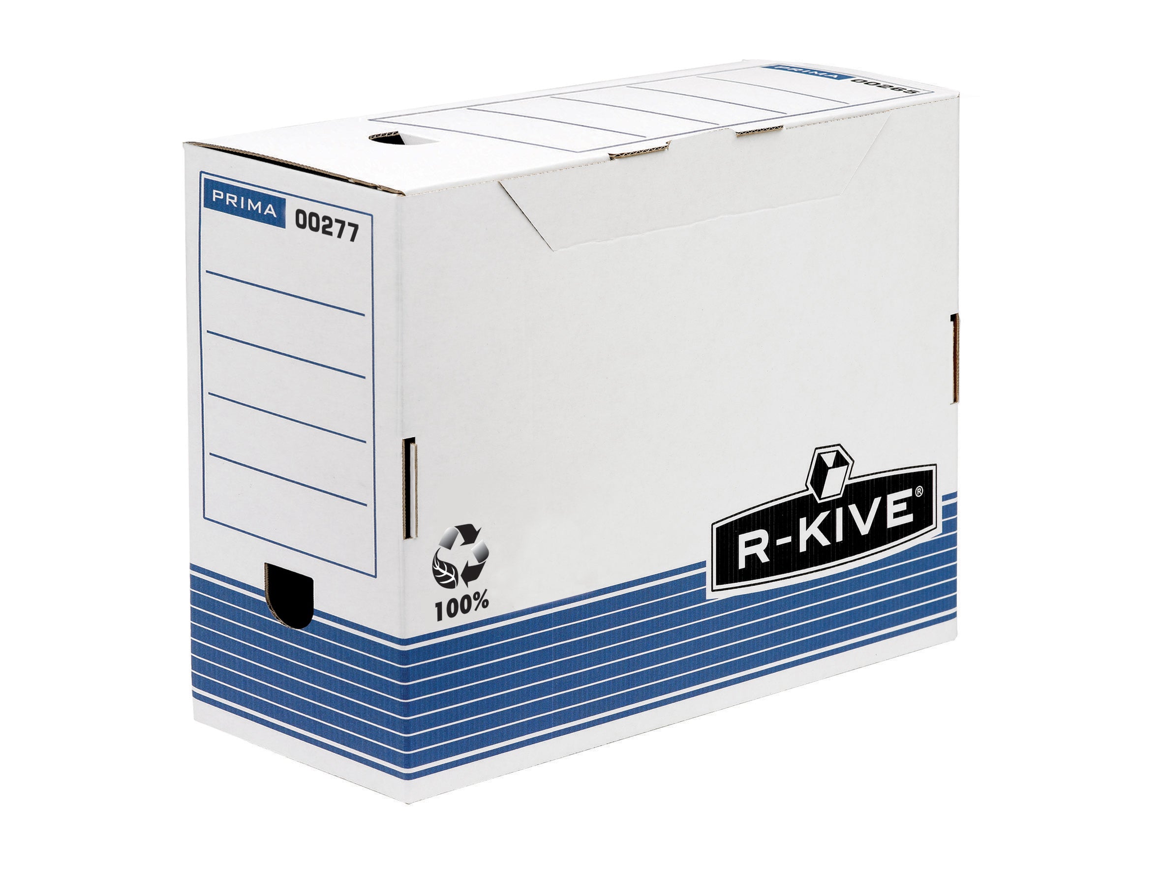 Fellowes Bankers Box System 27701 – Archivkarton, 158 × 265 × 327 mm, weiss/blau