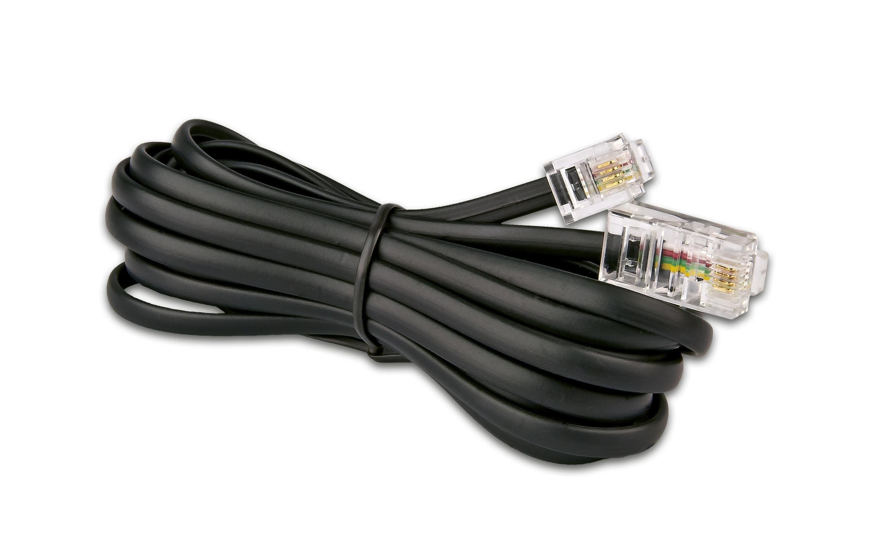 Wirewin Telefonkabel – RJ-11 auf RJ-45, 3 m, Schwarz